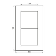 Jung Cadre en verre 2 fois noir horizontal/vertical LSP 982 GL-3