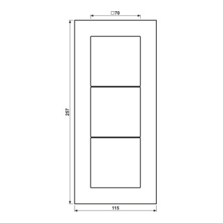 Jung Cadre en verre 3 fois LSP 983 GL blanc alpin horizontal/vertical