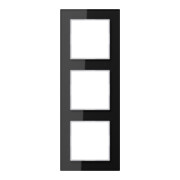 Jung Cadre en verre 3 fois noir horizontal/vertical AC 583 GL-1