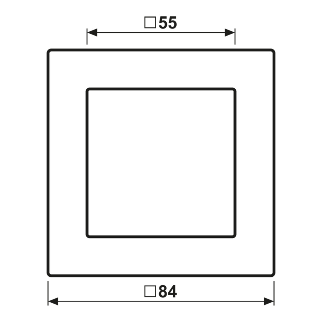 Jung Cadre en verre simple champ niveau/vertical AC 581 GL CH