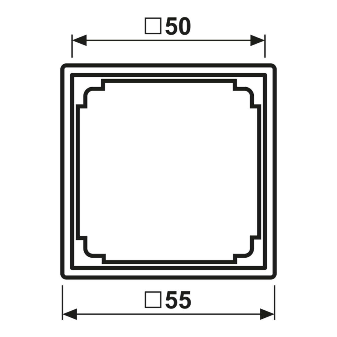 Jung Cadre intermédiaire aws pour montage A 590 ZA WW