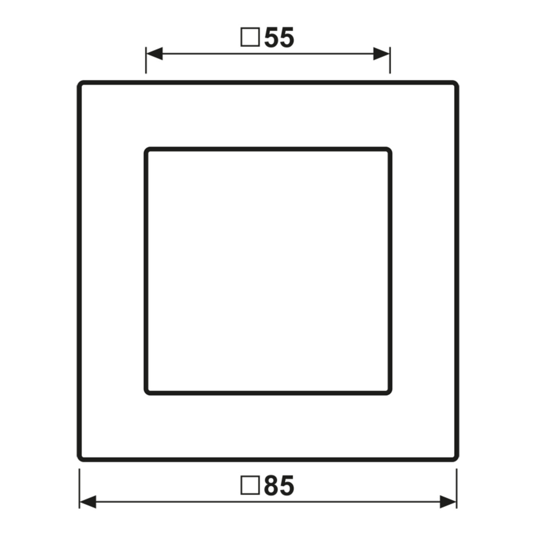 Jung Cadre simple A 550 A5581BFWWM