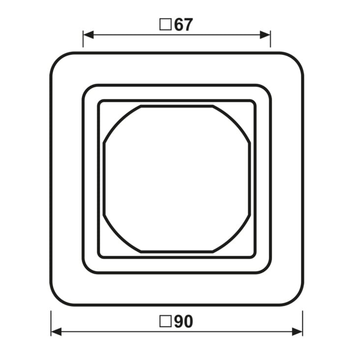 Jung Cadre simple aws complet avec bride CD 681 WU WW