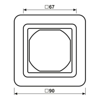 Jung Cadre simple blanc complet avec bride CD 681 WU W