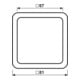 Jung Cadre simple blanc niveau/vertical CD 581 W
