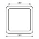 Jung Cadre simple noir horizontal/vertical CD 581