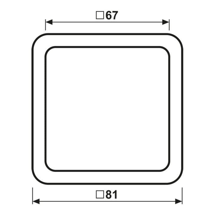 Jung Cadre simple noir horizontal/vertical CD 581