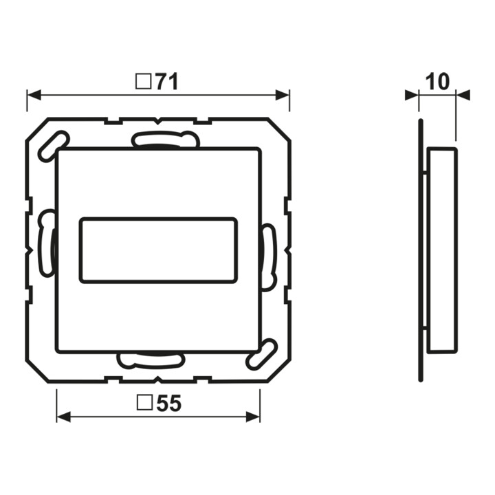 Jung Capot aws pour connecteur à emboîtement trapézoïdal A 594-1915 WW