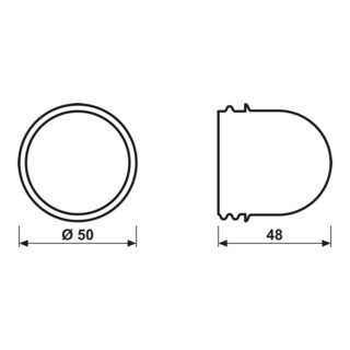 Jung Capuchon à vis haut transparent modèle 37 pour signal lumineux