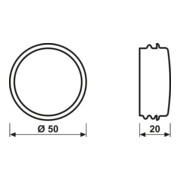 Jung Capuchon de vis plat rouge pour signal lumineux 37.05-3