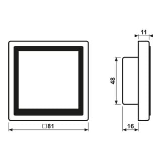 Jung Contrôleur de pièce KNX LS TOUCH 459 D1 S SWM