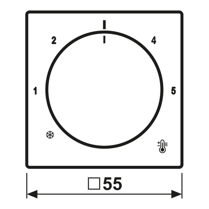 Jung Couvercle thermostat A1749BFWW blanc brillant thermoplastique