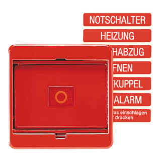Jung Couvercle vitre rouge pour interrupteur/poussoir 561 GL