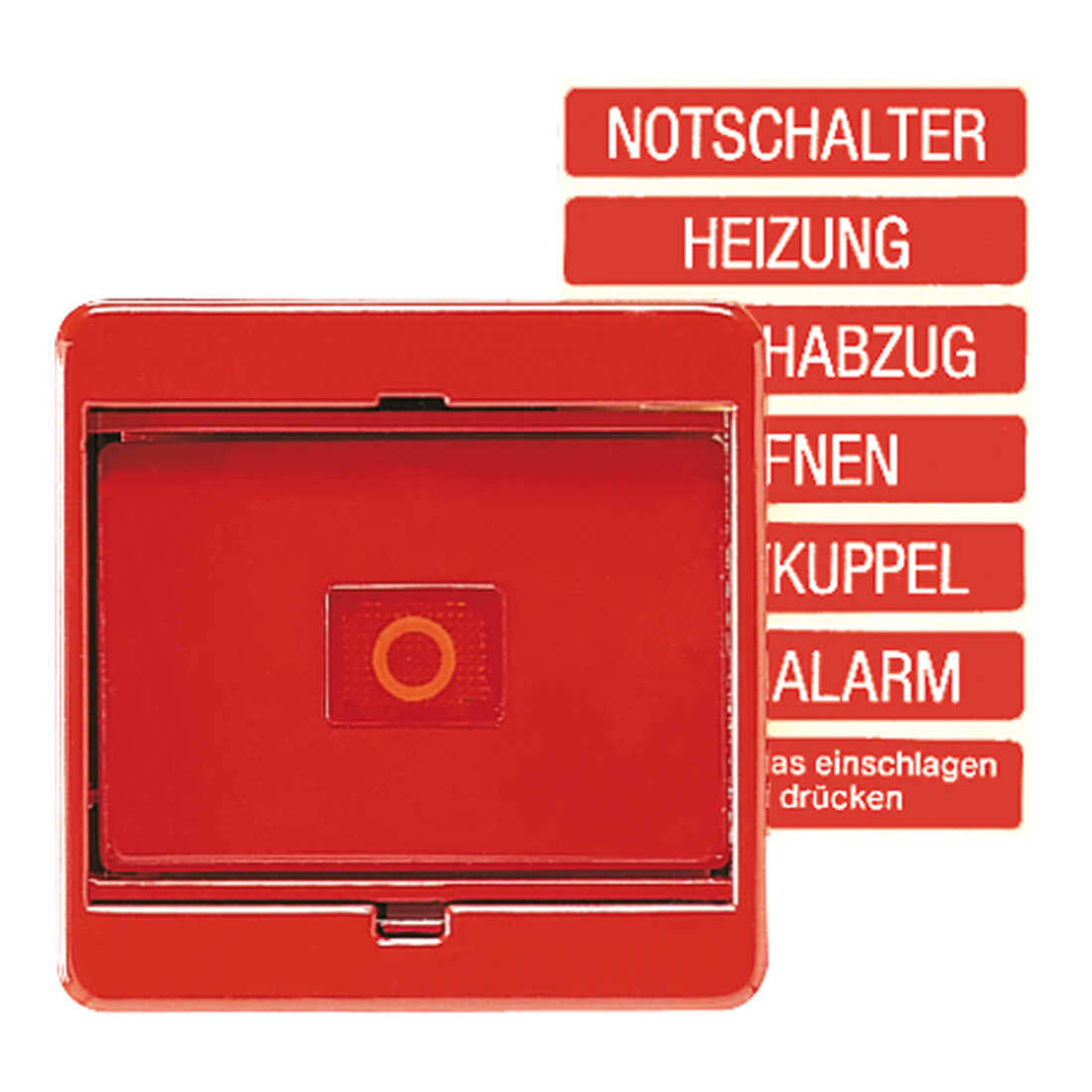 Jung Couvercle vitre rouge pour interrupteur/poussoir 561 GL