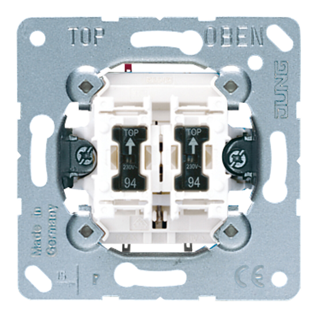 Jung Double-interrupteur 10AX 250V 2 contacts fermés/veilleuse 535 U5