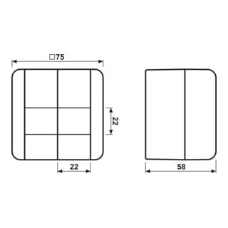 Jung Double-interrupteur 10AX 250V 2 contacts normalement fermés 835 NAW