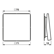 Jung Émetteur mural radio aws 2 canaux ENO LS 990 WW-3