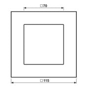 Jung Glasrahmen 1-fach aws waage/senkrecht LSP 981 GL WW-3