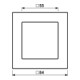 Jung Glasrahmen 1fach champ waage-/senkrecht AC 581 GL CH