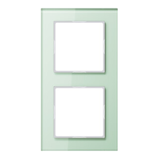 Jung Glasrahmen 2-fach mt/ws waage/senkrecht AC 582 GL WMT