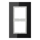 Jung Glasrahmen 2-fach sw waage/senkrecht LSP 982 GL-1