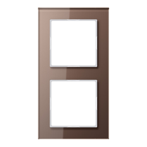 Jung Glasrahmen 2fach mokka waage-/senkrecht AC 582 GL MO