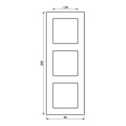 Jung Glasrahmen 3-fach sw waage/senkrecht AC 583 GL-3