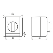 Jung Jalousie-Drehschalter 10AX 250V 1-pol. 834.10 W-3