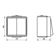 Jung Jalousie-Wippschalter ws 10AX 250V Sch.1-pol. 609 VW-3