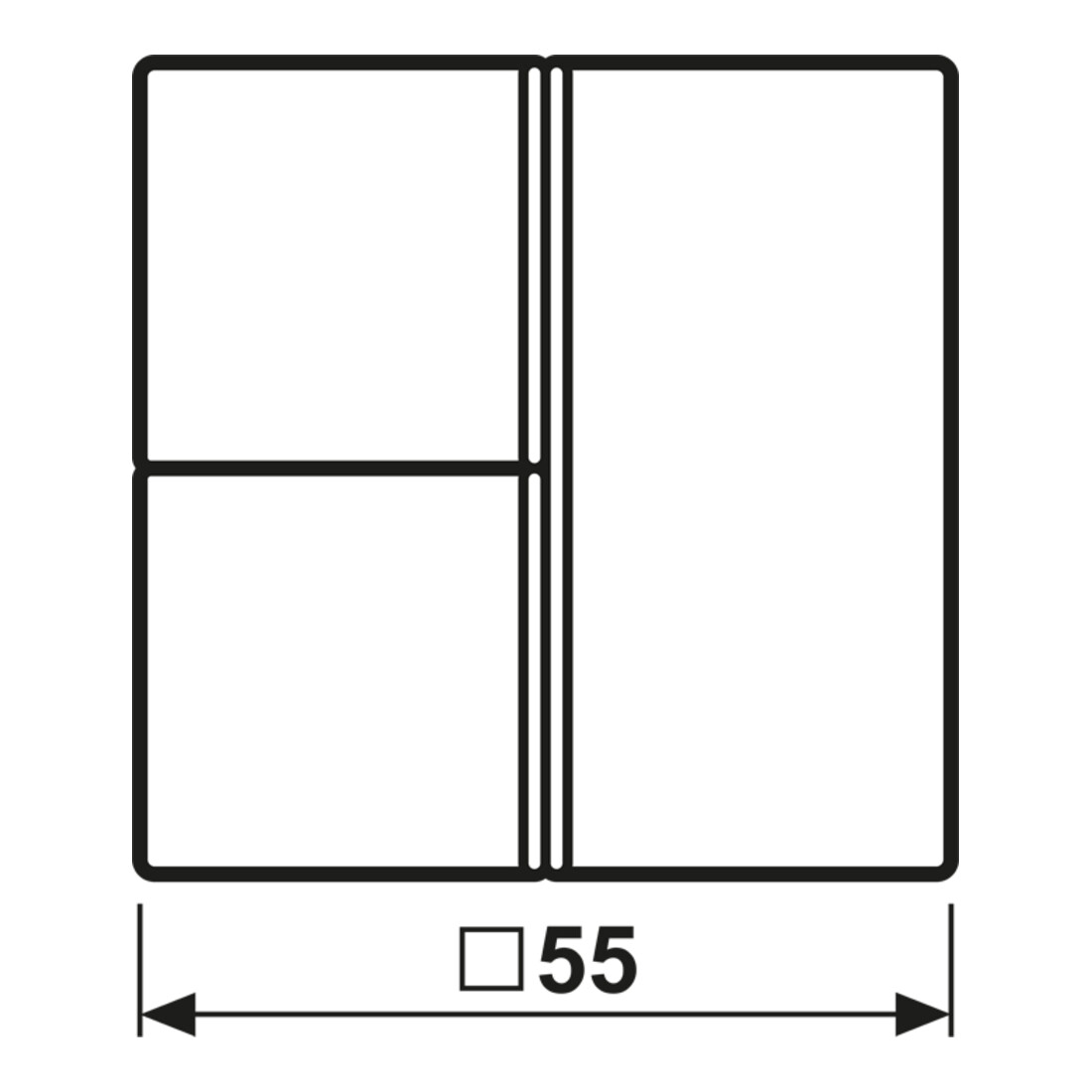 Jung Jeu de touches 3-fach aws complet A 403 TSA WW