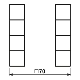 Jung Jeu de touches 4 fois complet ES 2504 TSA
