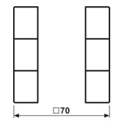Jung Jeu de touches complet 3 modules LS 503 TSA WW-4
