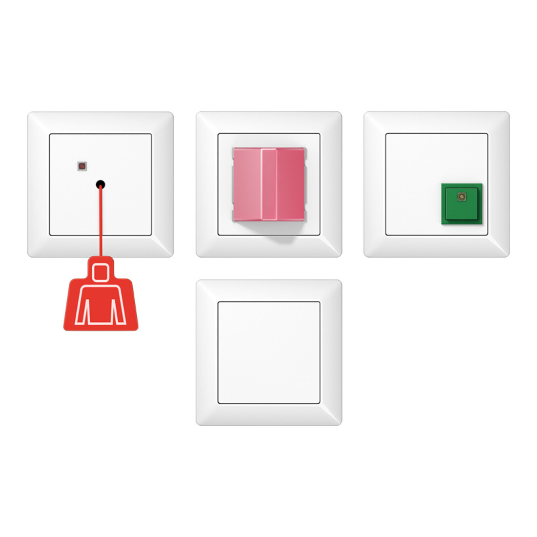 Jung Kit d'appel d'urgence aws complet avec cadre NRS AS 0834 WW