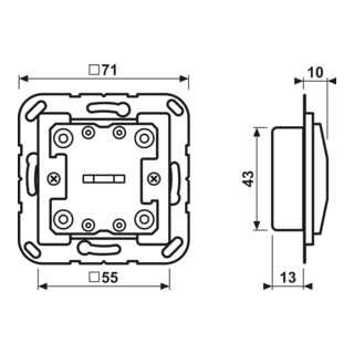 Jung KNX-Poussoir Standard 1 touche A 10711 ST