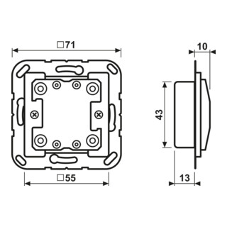 Jung KNX-Taster Erweiterung 1-fach A 10911 TE