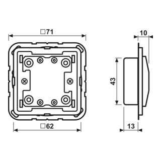 Jung KNX-Taster Erweiterung 2-fach LS CD 10921 TE