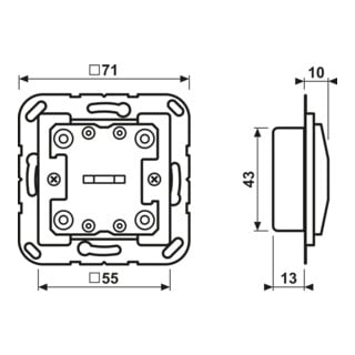 Jung KNX-Taster Universal 1-fach A 10911 ST