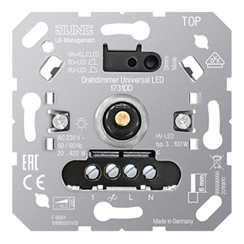 Jung LED-Drehdimmer Universal 1731 DD