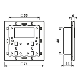 Jung Module de contrôle de pièce compact KNX 4093 KRM TS D