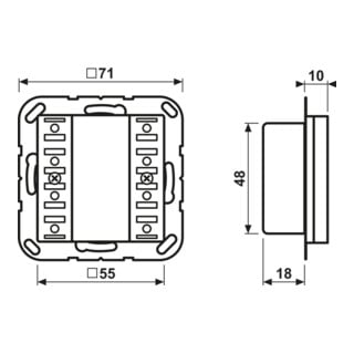 Jung Module d'extension de capteur tactile universel 4 fois A 5094 TSEM