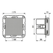 Jung Module haut-parleur aws env. 2,5W 4Ohm LSM A 4 WW-3
