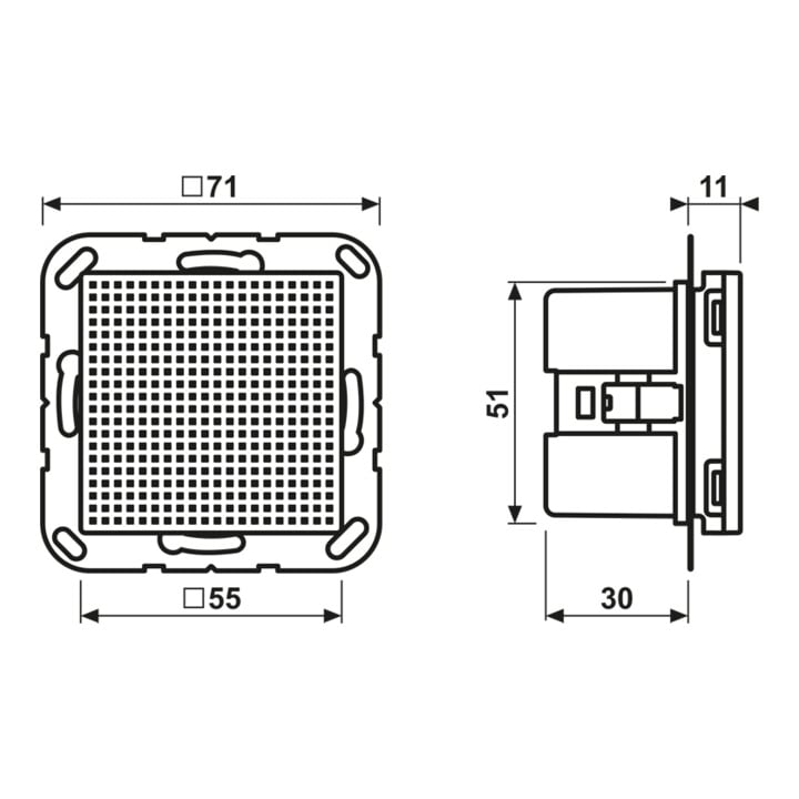 Jung Module haut-parleur aws env. 2,5W 4Ohm LSM A 4 WW