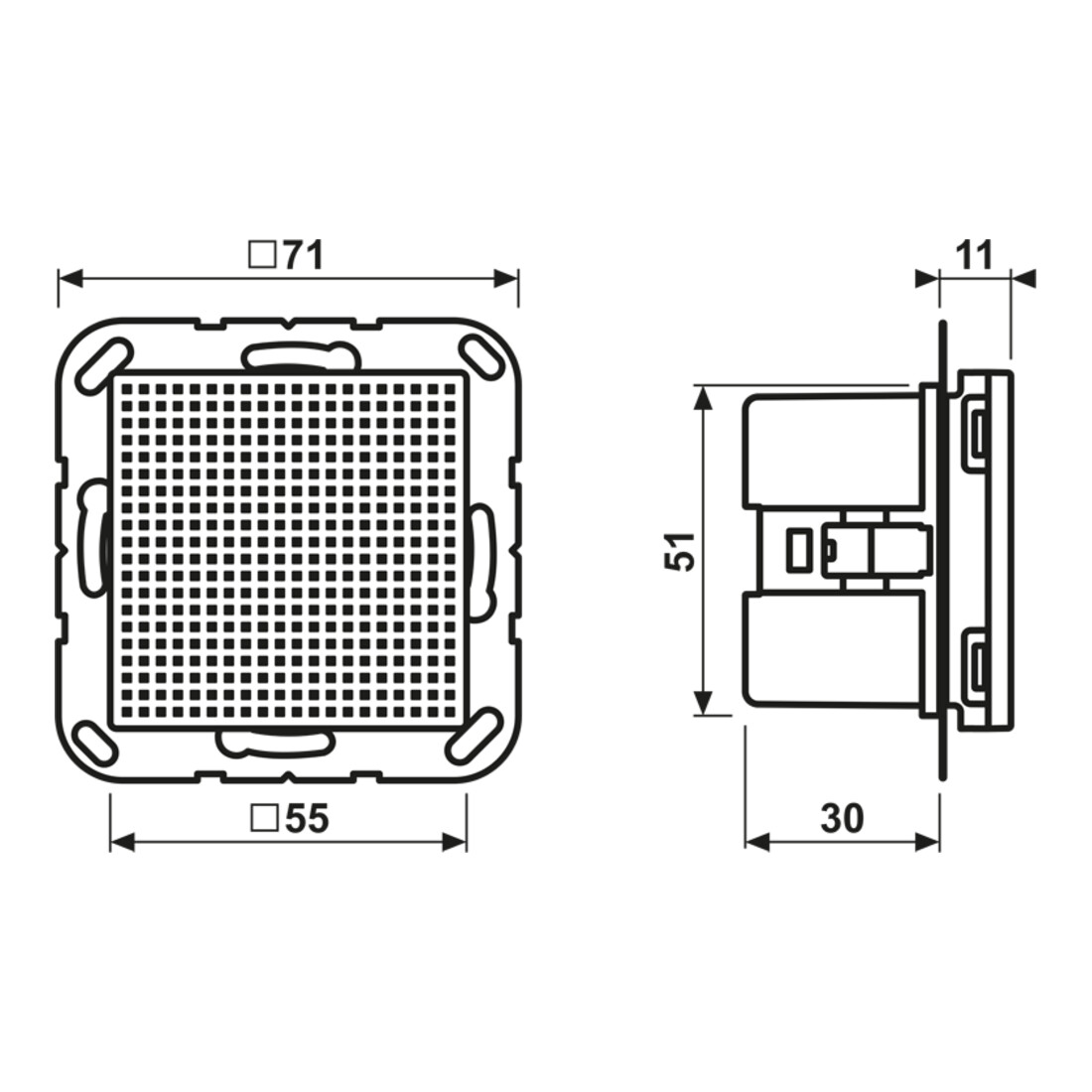 Jung Module haut-parleur aws env. 2,5W 4Ohm LSM A 4 WW