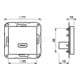 Jung Multimedia-Anschluss aws HDMI m.Tragring MA A 1112 WW
