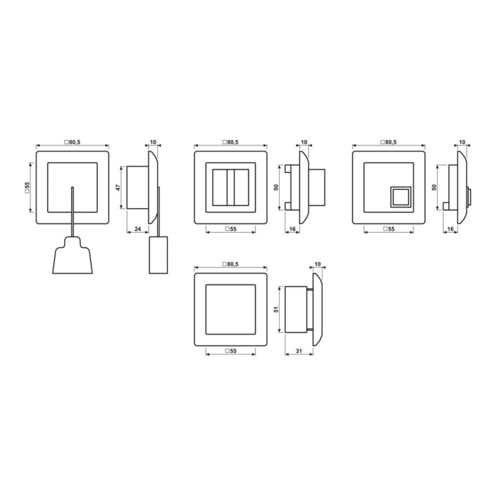 Jung Notrufset aws kompl.mit Rahmen NRS AS 0834 WW
