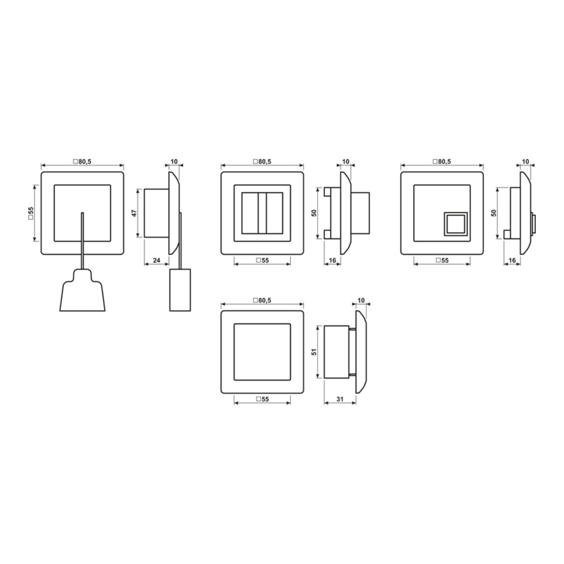Jung Notrufset aws kompl.mit Rahmen NRS AS 0834 WW