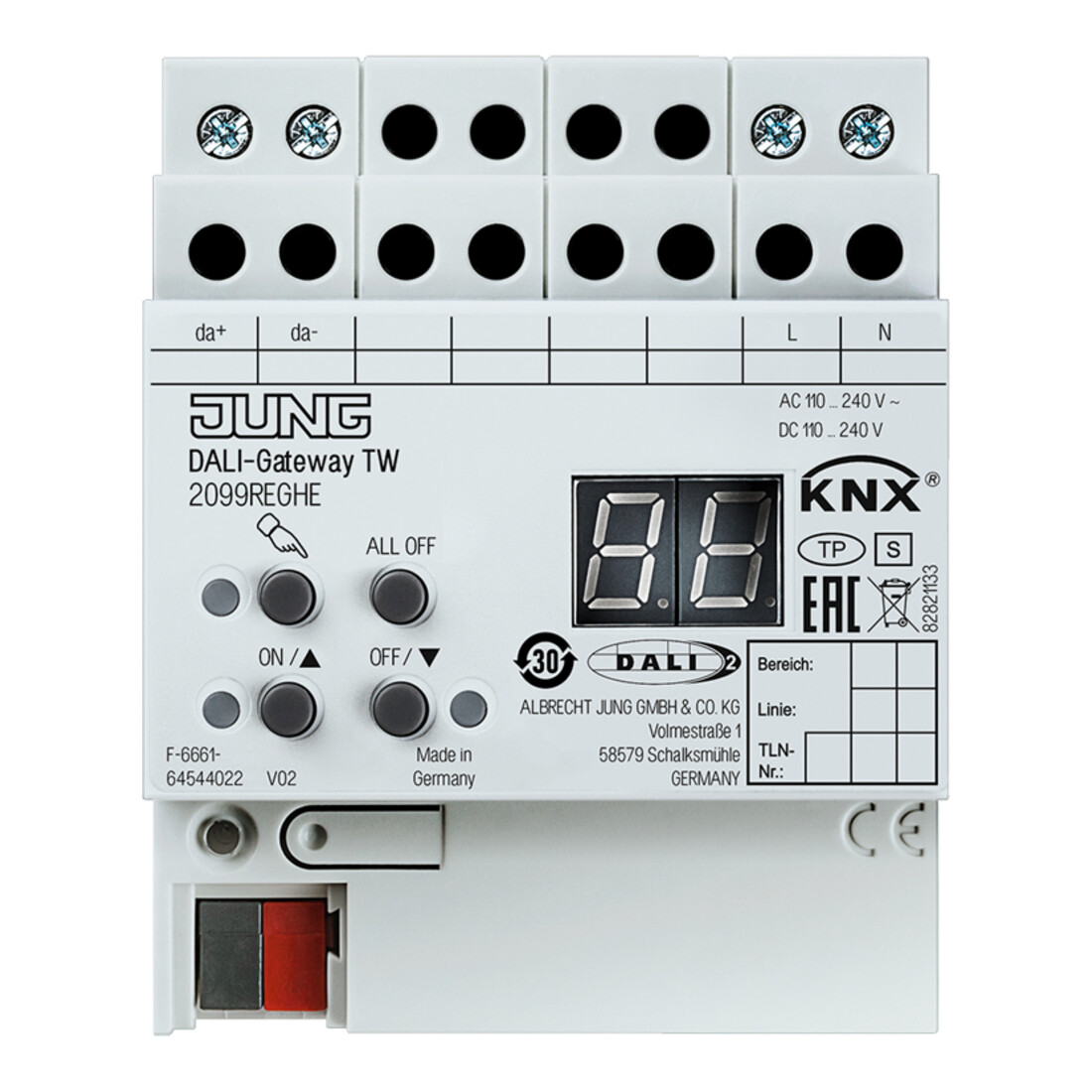 Jung Passerelle KNX DALI TW REG 4 TE 2099 REGHE