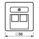 Jung Plaque centrale pour prise IAE/UAE 169-2 UAE WW