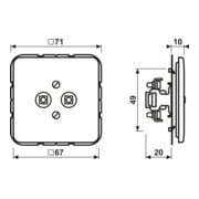 Jung Prise de compensation de potentiel 2 broches CD 565-2 WW-3