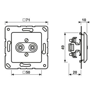 Jung Prise d’équilibrage de potentiel 165-2 2 broches de connexion